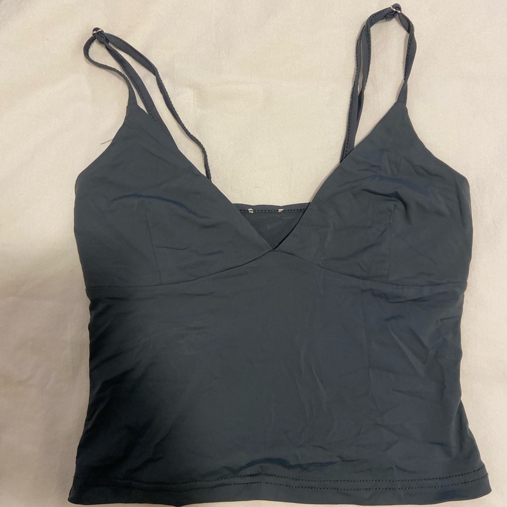Princess Polly Grey Spaghetti Strap Top